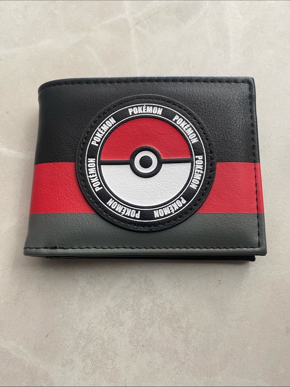 Pokemon Black, Red & Gray Poké Ball Bi-Fold Wallet